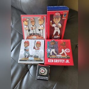 New 5 Rare Cincinnati Reds Bobble Heads